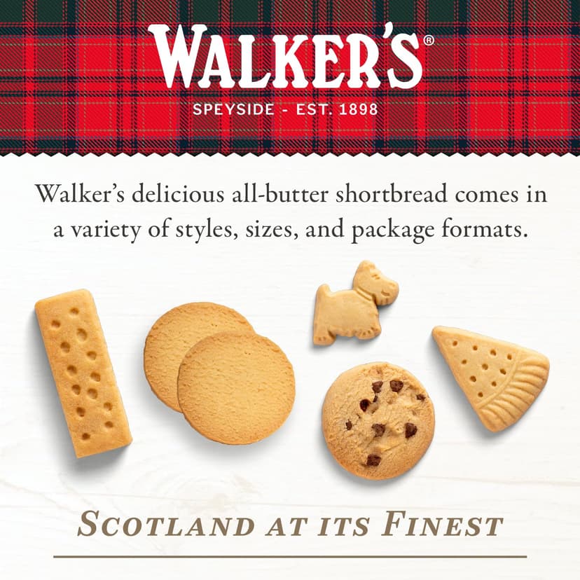 Walker’s All-Butter Mini Scottie Dog Shaped Shortbread - 51-Count Carton - Authentic Shortbread Cookies from Scotland