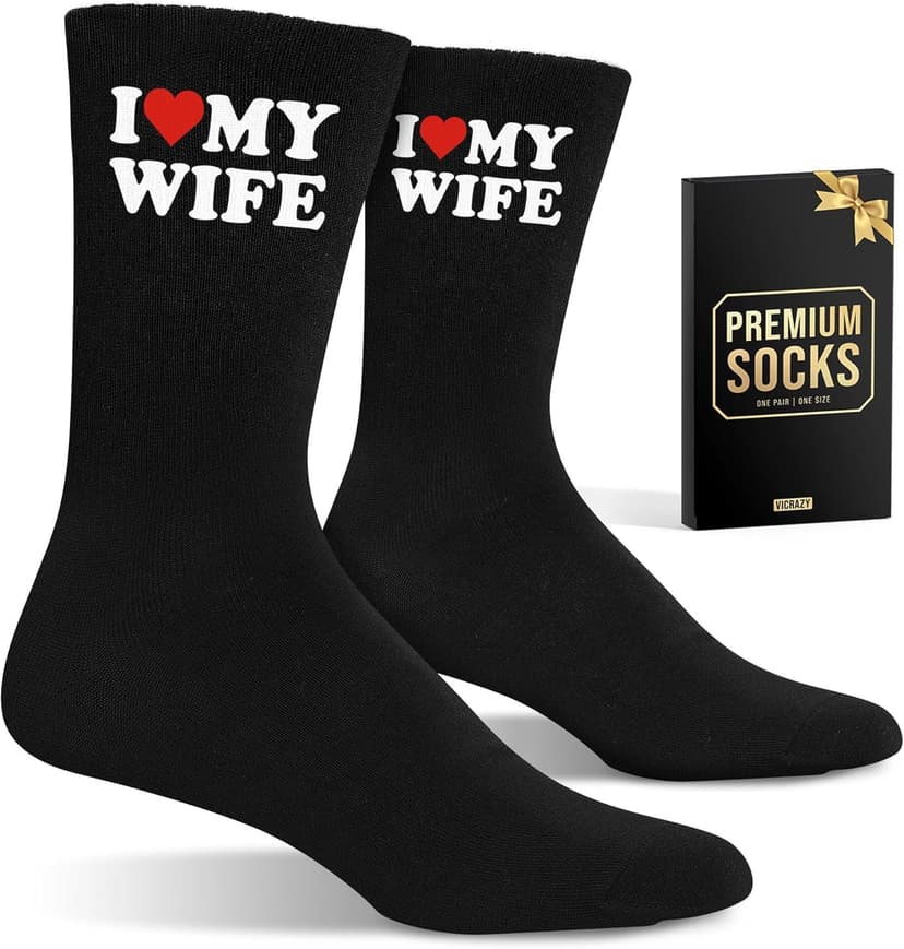 VICRAZY Birthday Gifts For Husband From Wife – Couple Gifts For Anniversary - Funny Stocking Stuffers, Christmas gifts For Him, Present for Valentine's Day, Father's Day - I Love My Wife