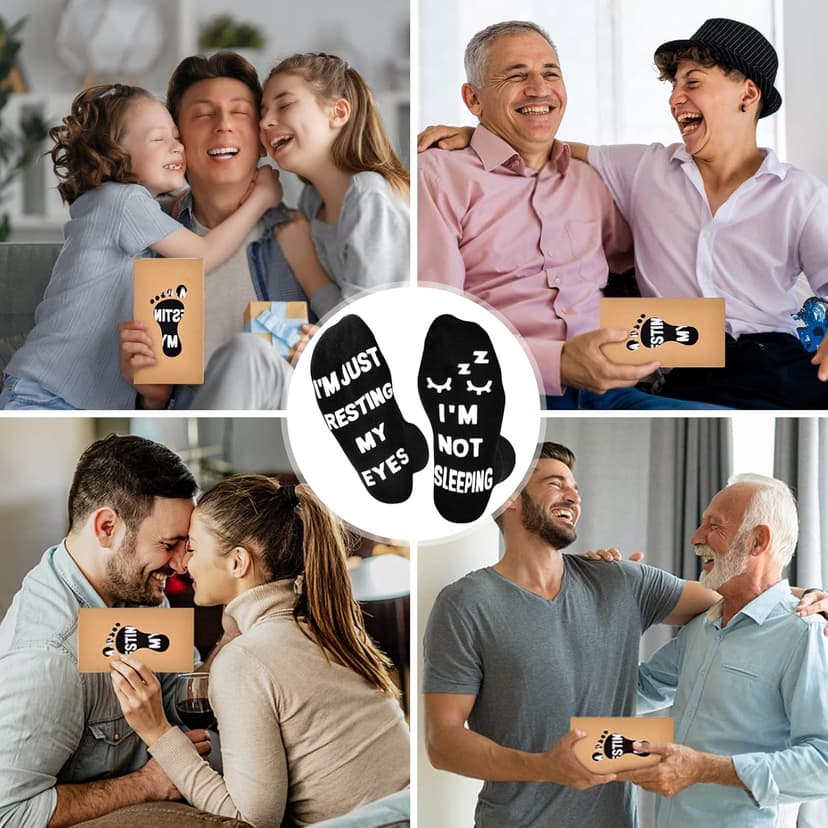 FilmHOO Birthday Gifts for Men Fathers Day Dad Gifts for Dad Christmas Stocking Stuffers for Men Him Valentines Funny Socks