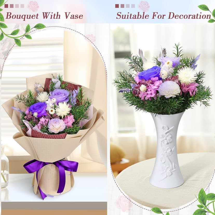 Preserved Flowers Bouquet, Flowers for Delivery Prime, Birthday Gifts for Women, Wife, Mother, Her (Purple)