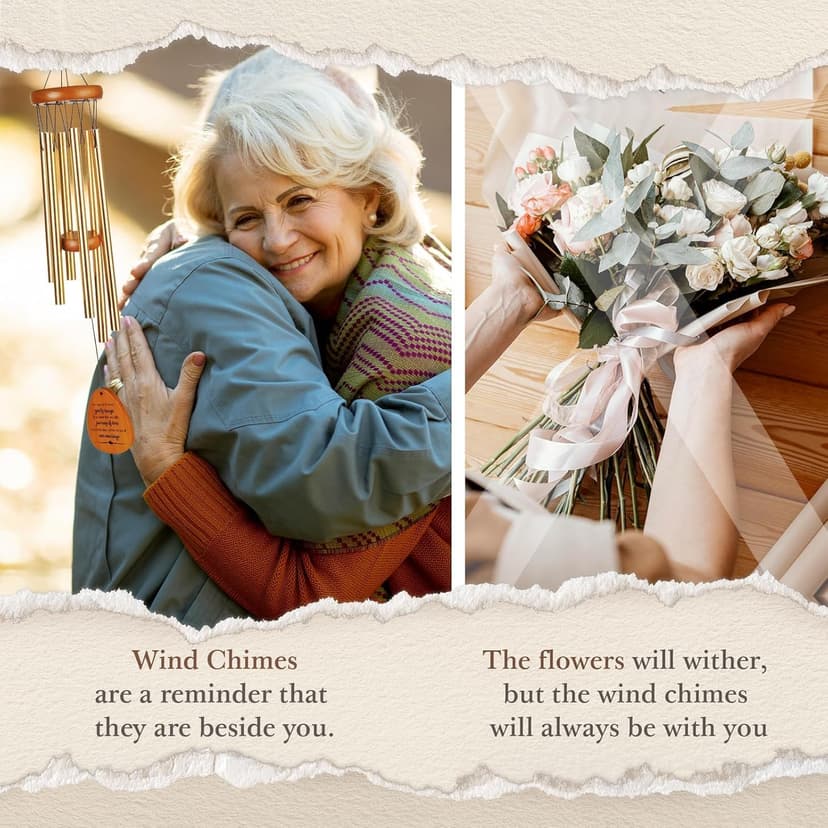 SteadStyle 50th Anniversary Wind Chime Gifts, Happy 50th Wedding Decoration Gifts for Parents, Couples, Friends, Golden Anniversary Keepsake