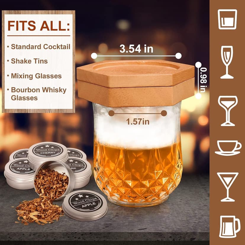 Bourbon Whiskey Gifts for Men Dad - Cocktail Smoker Kit with Torch, Birthday Anniversary Unique Gifts for Dad Boyfriend Husband Grandpa, Smoked Bourbon Kit, Mens Gifts Ideas