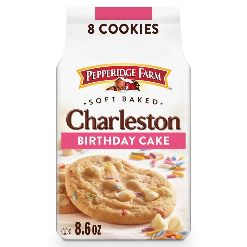 Pepperidge Farm Charleston Birthday Cake Cookies, 8 Soft Baked Cookies, 8.6 oz. Bag