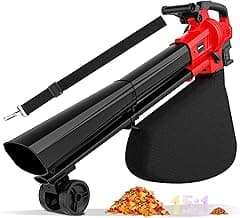 3-in-1 Electric Leaf Blower with Vacuum & Mulcher Compatible for Milwaukee 18V Battery, Leaf Vacuum Cordless with Bag 40L, Leaf Mulcher Cordless Leaf Blowers for Lawn Care, Turbo Mode (No Battery)