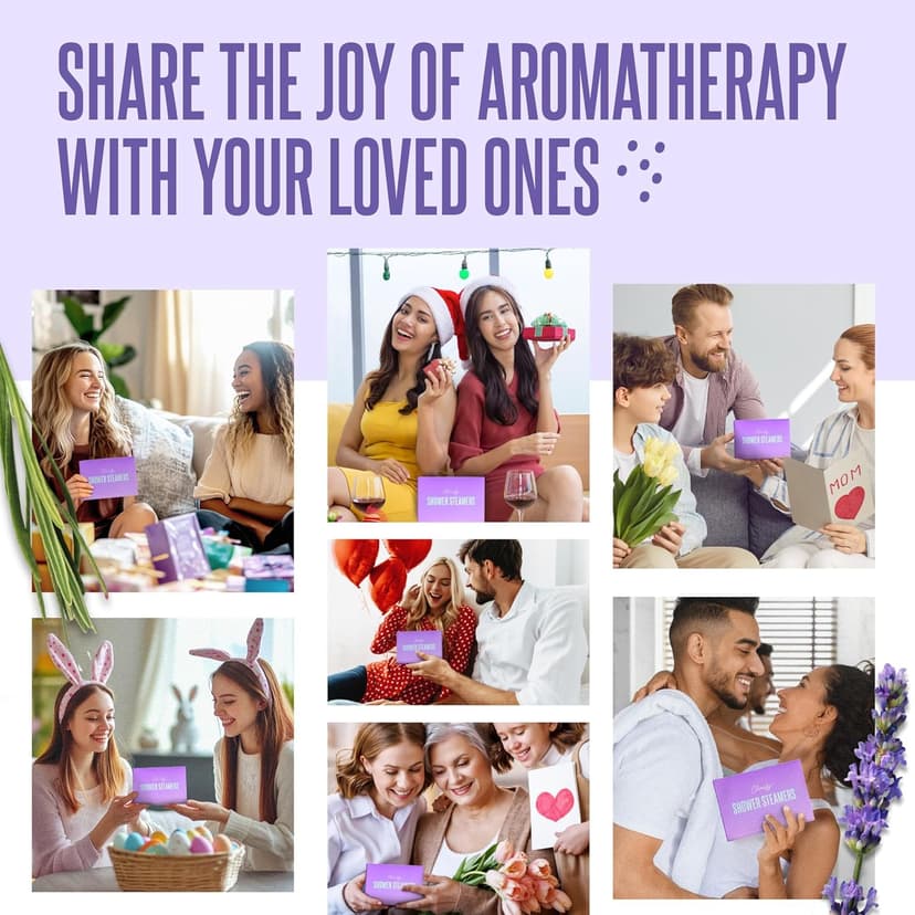 Cleverfy Shower Steamers Aromatherapy for Women and Men – Self-Care Shower Bombs for Stress Relief and Relaxation – 6 Tablets