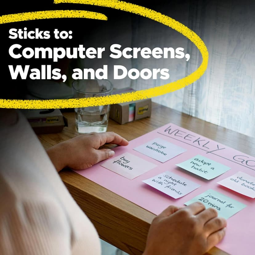 Post-it Super Sticky Notes-to-go Pop-Up Notes, 3 in. x 3 in., 6 Dispensers with 540 Total Pastel Sticky Notes in Pink Salt Color, Great for School, Office, Classroom, or Home