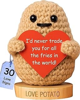 Gift for Husband or Boyfriend - Cute Potato Crochet with 30 Romantic Signs for Him | I Love You Gift Idea for Couples Anniversary, Engagement | Birthday Gift for Men from Wife or Girlfriend