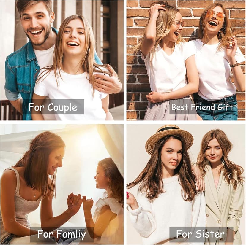 HOHOTANG Best Friend Bracelets for 3, Friendship Bff Matching Heart Bracelet for Women, Trio Bracelets Adjustable Birthday Jewelry Gifts for Best Friends