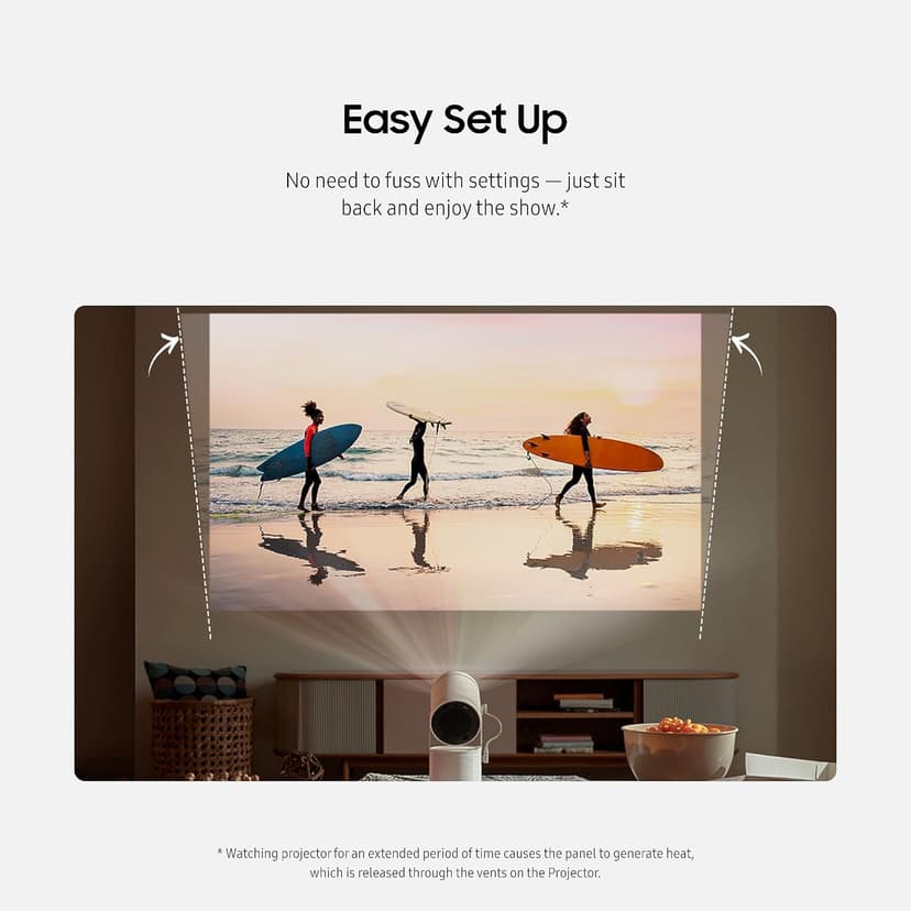 Samsung 30” - 100” The Freestyle 2nd Gen with Gaming Hub Smart Portable Projector, FHD, HDR, Big Screen Home Theater Experience, 360 Sound, SP-LFF3CLAXXZA, 2023 Model