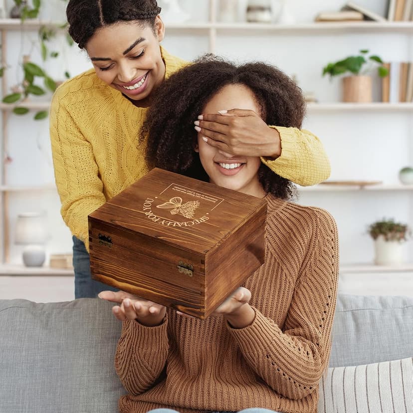 Wine Lovers Gifts for Women, Birthday Gifts for Mom Sister Friend Coworker Girlfriend Inspirational Gift Set, Wine Gift Box Set with Tumblers, Ice Cubes