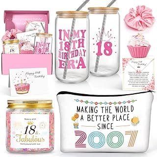18th Birthday Gifts for Girls, Best Popular Unique Gifts for 18 Year Old Girls Born in 2007, In My 18th Bday Era Gift Set with 18 Fabulous Gift, Happy 18 Year Old Girl Birthday Present Ideas