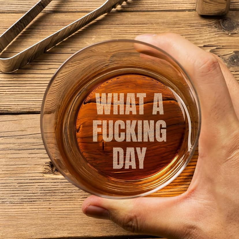 On The Rox Engraved Whiskey & Bourbon Glass Gifts - Personalized 11 oz Message Scotch Glass - Fun Gift For Him - Birthday, Anniversary