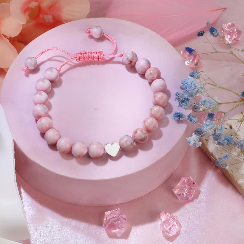 Sereney Birthday Gifts for Girls, Beaded Bracelets as 1 3 4 5 6 7 8 9 10 11 12 13 15 16 Year Old Birthday Gift, Adjustable Stone/Pearl Bracelet as Happy Birthday Gifts for Daughter Granddaughter Niece