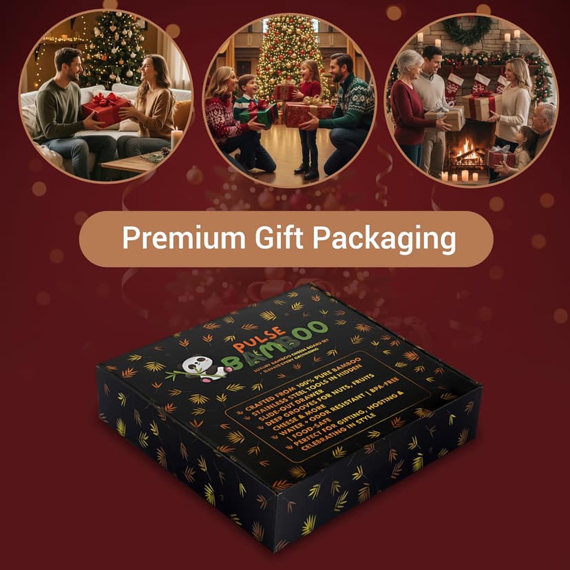 Charcuterie Board Set – Premium Bamboo Cheese Board with Slide-Out Knife Drawer – Complete Hosting Set for Wine Nights & Parties – Perfect Housewarming Gift and Wedding Gift for Couples