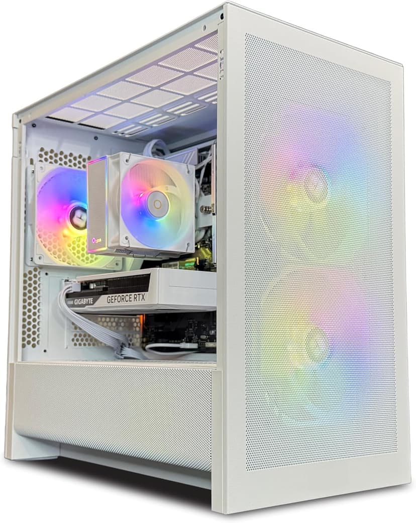 TWELF Onyx H3 Gaming PC – Core i5-13400F, RTX 5060 8GB, 16GB DDR4, 1TB NVMe SSD, WiFi 6, Windows 11 Pro – VR-Ready, White Gaming Tower + Mystery Gift Included