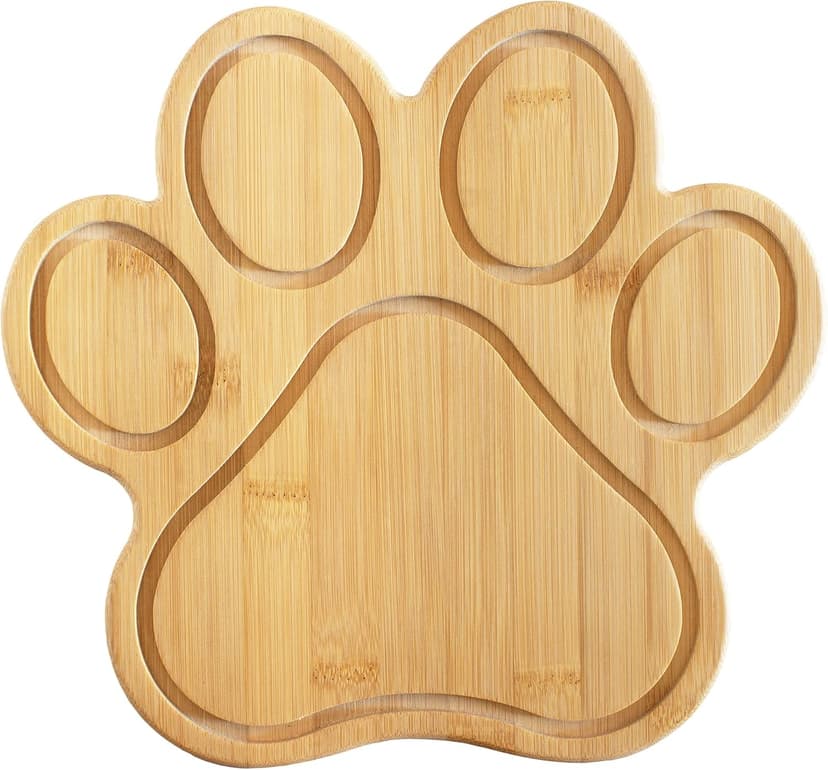 Totally Bamboo Paw Shaped Bamboo Wood Cutting Board and Charcuterie Board, Great Gift for Dog and Cat Lovers