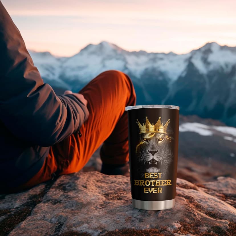 Best Gifts for Brother, Fathers Day/Christmas/Birthday Gift for Brothers Adult Tumblers 20oz, Big Brother Gifts from Sister Coffee Mug, Funny Gift for Older/Little Brothers Cup