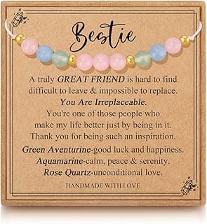 JoycuFF Gift For Friends, Women Friendship Gifts Idea, Bestie Daughter Mom Coworkers Birthday Gifts For Her, Mothers Day Christmas Healing Stone Beads Bracelet For Women