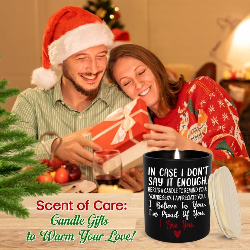 TEEZWONDER Anniversary Wedding Gifts for Women Men - Long Lasting Vanilla Lavender Candle 10 Oz - Birthday Romantic Gifts for Him Her, Girlfriend Boyfriend Birthday Gift Ideas, Gift for Husband Wife