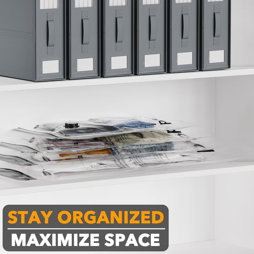 SpaceAid 14 Pack Vacuum Storage Bags with Electric Air Pump, Space Saver Sealer Compression Bags for Comforters, Blankets, Pillows, Bedding, Clothes (4 Jumbo/4 Large/3 Medium/3 Small)