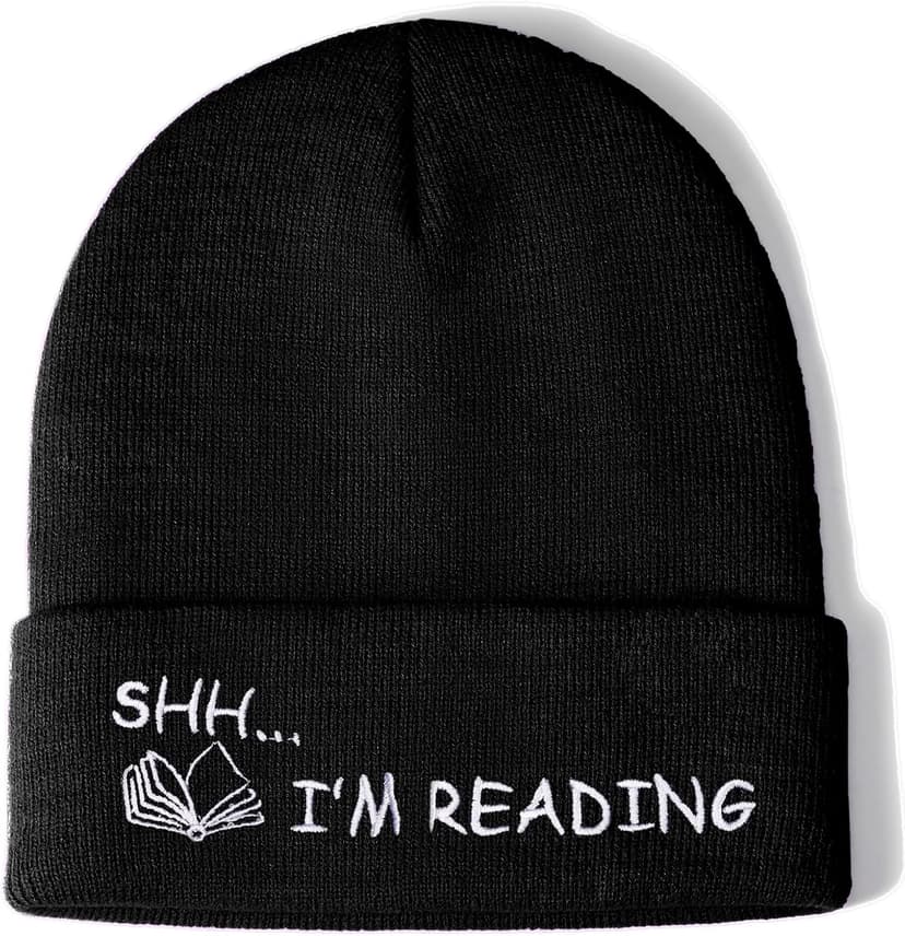 Book Lovers Gifts Hat Beanie for Women Men Reading Embroidered for Readers Bookish Book Club Librarians Bookworms Stuffers