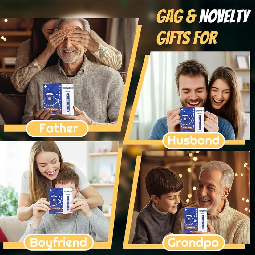 Ceramic Porta Potty Shot Glasses(1 PACK), White Elephant Gift for Adults, Gag Gifts Funny for Adults, Top Choice Secret Santa Gifts for Men, Friends and Coworker