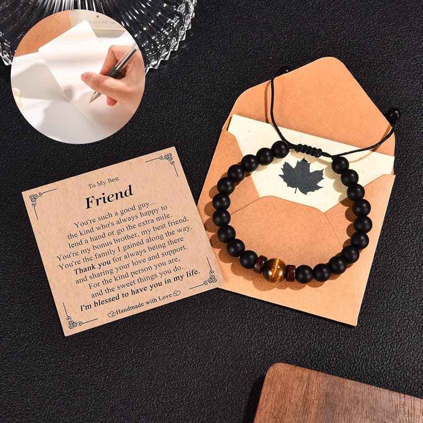 Gifts for Husband Brother Boyfriend Uncle Son Nephew Grandson Fiance Stepdad New Dad First Time Dad To Be Bracelet Gifts, Graduation Fathers Day Birthday Christmas Anniversary Valentines Day Gifts for Him Teen Boy Men
