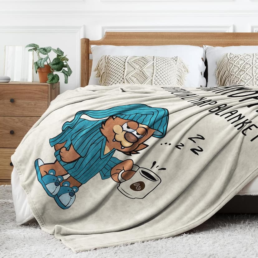 SteadStyle Grandpa Gifts, Blanket Gifts for Grandpa from Grandkids, Grandfather Birthday Gift, Thanksgiving, Christmas, Fathers Day, Fluffy Blanket for Papa, 60'' x 50'' (Beige)