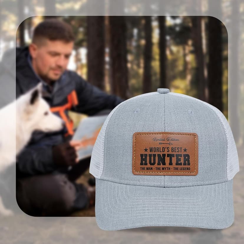 VIOZOFA Men's Hat Gifts - Men's Cap Gifts for Father's Day Christmas Birthday Gifts Trucker Hat Leather Pattern Baseball Cap