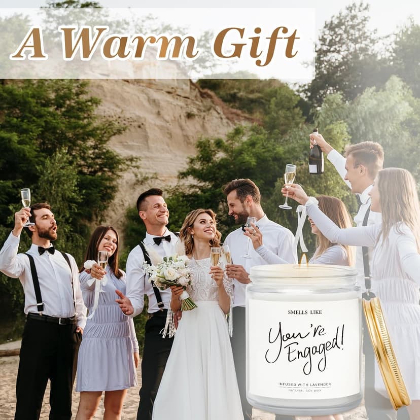 Engagement Gifts for Couples - Lavender Scented Candles, Gift for Newly Engaged Couples, Engagement Gifts for Her, Women, Best Engaged Gift