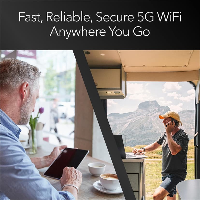 NETGEAR Nighthawk M6 5G Mobile Hotspot, Router with Sim Card Slot, Modem, Portable WiFi Device for Travel, Unlocked with Verizon, AT&T, and T-Mobile, WiFi 6, 2.5Gbps (MR6150)