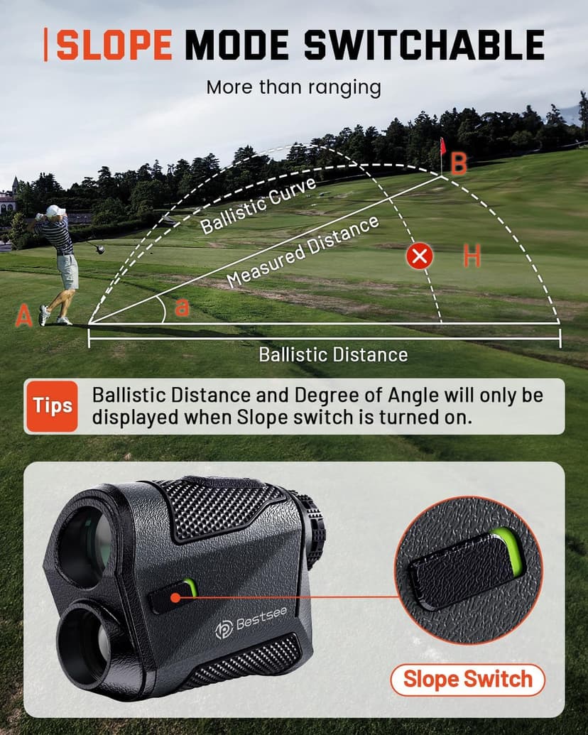 Golf Rangefinder with Slope -1500 Yards Laser Range Finder Golf for Hunter, High-Precision Flag Pole Locking Vibration, 7X Magnification, USB-C Rechargeable Rangefinders Magnet Strip