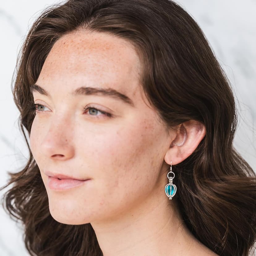 Bottled Up Designs Handmade Drop Earrings, Eco Friendly, Recycled Vintage Bottles, Made in USA, Birthday Gifts, Mothers Day, Women, Anniversary