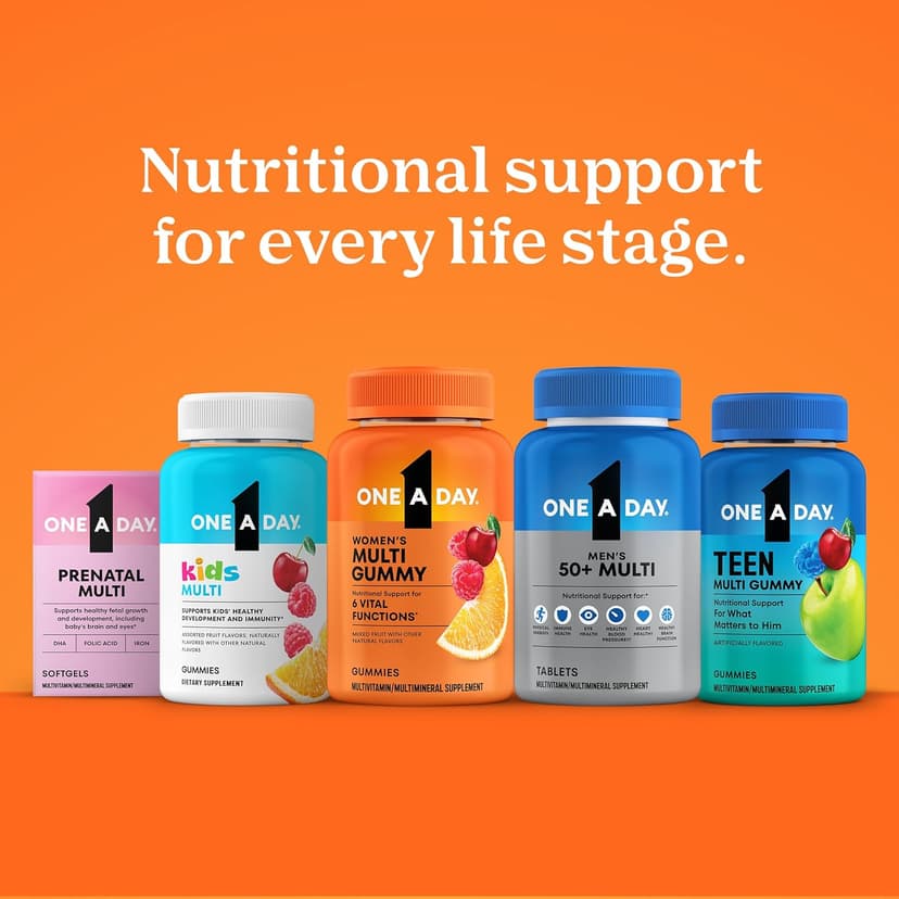 ONE A DAY One A Day Men’s 50+ Healthy Advantage Multivitamin, Multivitamin for Men with Vitamins A, C, E, B6, B12, Calcium and Vitamin D, Tablet, 200 Count (Pack of 1)