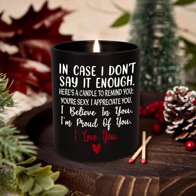 TEEZWONDER Anniversary Wedding Gifts for Women Men - Long Lasting Vanilla Lavender Candle 10 Oz - Birthday Romantic Gifts for Him Her, Girlfriend Boyfriend Birthday Gift Ideas, Gift for Husband Wife