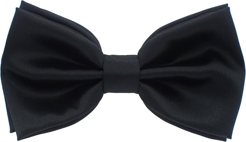 Bow Tie House Real Silk Classic Pre-Tied Bow Tie Formal Solid Tuxedo with Gift Box