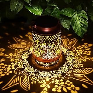 Christmas Gifts for Women, Hummingbird Solar Lanterns Outdoor Waterproof, Garden Decor Birthday Gifts for Women Mom Grandma Sister, Metal Hanging Solar Lights Outside Decorative for Backyard Patio
