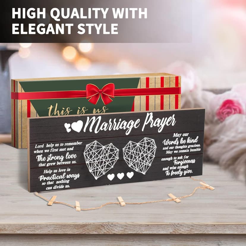 Wedding Gifts Bridal Shower Gifts for Bride and Groom Engagement Present for Wife NewlyWed Marraige Prayer Photo Holder