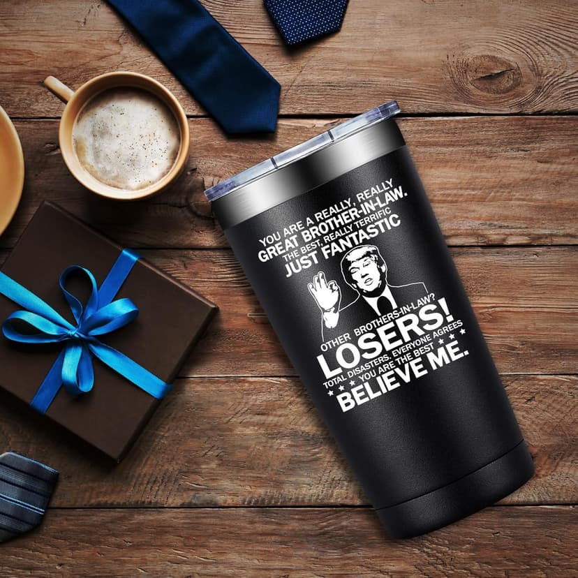 Brother In Law Gifts - Christmas, Birthday, Fathers Day, Gifts for Brother In Law - Cool Brothers In Laws Gift From Sister - 20oz Tumbler