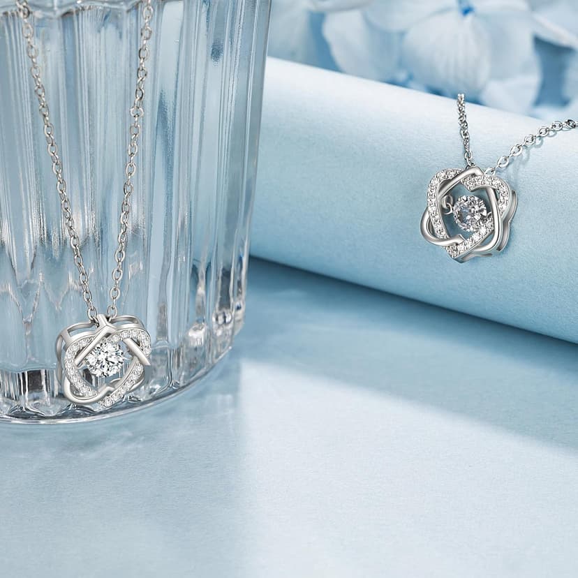 NOURISHLOV Unbreakable Necklace, Strength Gift, Inspirational Gifts, Resilience Necklace, Empowerment Gift for Her, Birthday, Graduation, Tough Times, Infinity Interlocking 2 Hearts Necklace for Women