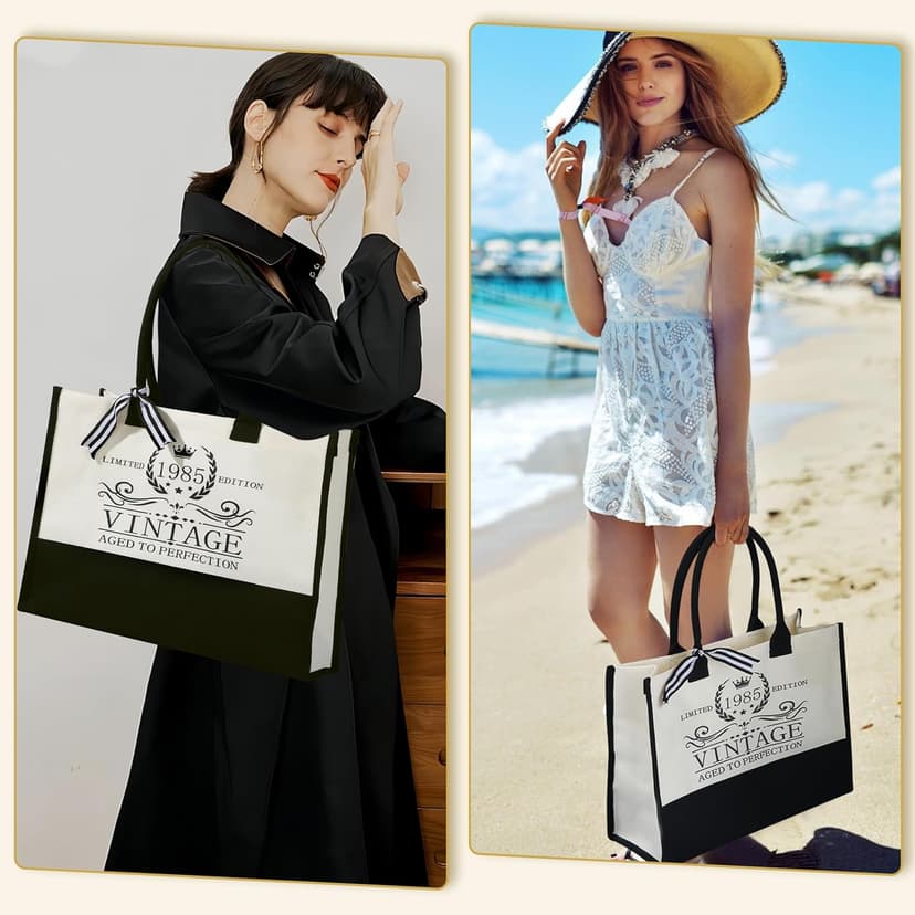 40th 50th 60th Birthday Gifts for Women Tote Bag Birthday Gifts Set for Mom Wife Sister Grandma Birthday Gifts for Her