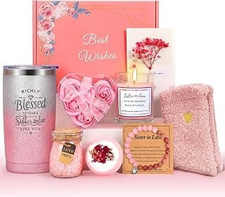 Sister in Law Gifts, Best Sister in Law Birthday Gifts, Mother's Day, Wedding Or Thanksgiving Day Best Gifts for Sister-in-Law, Sister-in-Law Spa Gift Basket Set