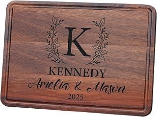 Custom Cutting Board Gift for Christmas, Engraved Wood Charcuterie Board for Housewarming, Anniversary, New Home, Wedding, Engagement, Best Gift Ideas for Couples, Parents, Women, Newlyweds