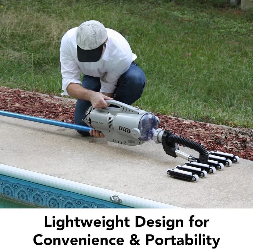 POOL BLASTER Pro 2000 Commercial Pool Vacuum - Cordless Rechargeable Hose-Free, up to 2 Hour Runtime, Sealed Battery and Two Vacuum Heads for Vinyl, Fiberglass, Concrete and Gunite In-Ground Pools
