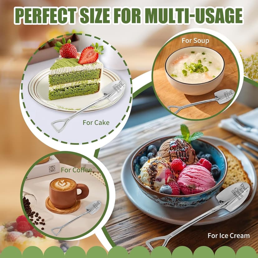 Christmas Gifts for Dad - Funny Stainless Steel Ice Cream Shovel Spoon, Son and Daughter Give Birthday Gifts to Dad Father's Day Gift Thanksgiving Gifts - cute and practical