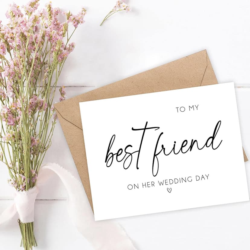 Wedding Card For Bride - To My Best Friend Wedding Gift For Her - Best Friend Gift - Congratulations Handmade Cards For Bride - Bestie