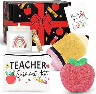 Teacher Appreciation Gifts, Gifts for Teachers, Teacher Spa Bath Bombs Gifts for Women, Best Teacher Gifts, Personalized Unique Teacher Spa Gift Baskets Box, Teacher Mothers Day Gifts