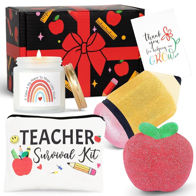 Teacher Appreciation Gifts, Gifts for Teachers, Teacher Spa Bath Bombs Gifts for Women, Best Teacher Gifts, Personalized Unique Teacher Spa Gift Baskets Box, Teacher Mothers Day Gifts