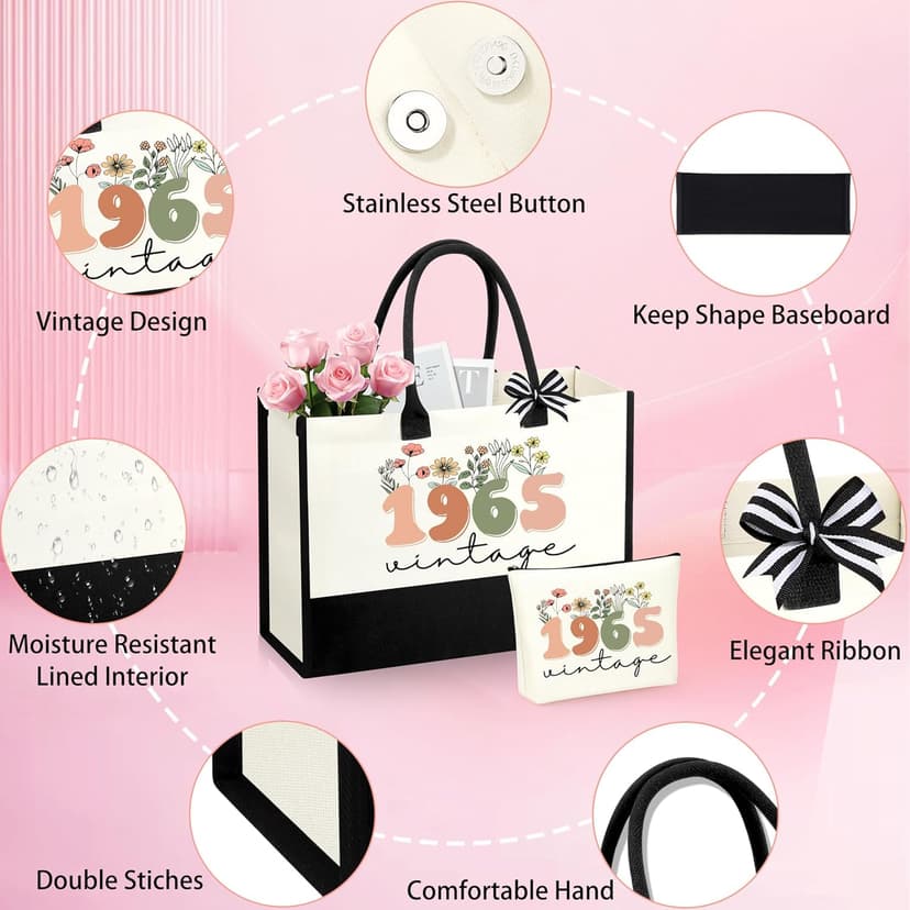 40th 50th 60th Birthday Gifts for Women Her Vintage 1965 1975 1985 Birthday Gifts Set for Grandma Mom Aunt Sister