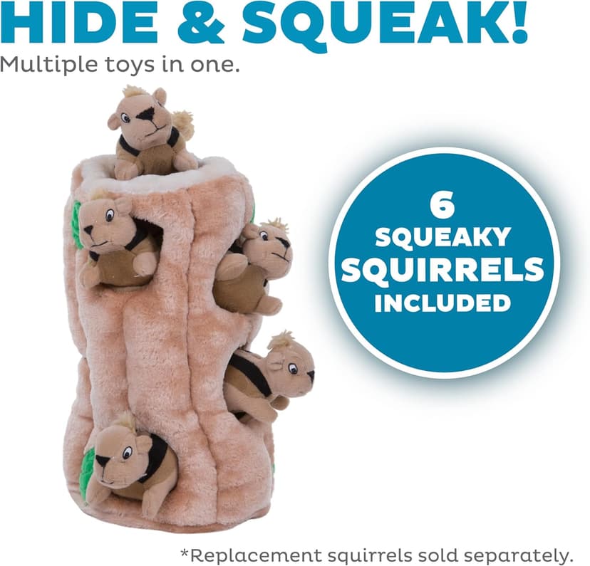 Outward Hound Hide A Squirrel Plush Dog Toy Puzzle, XL